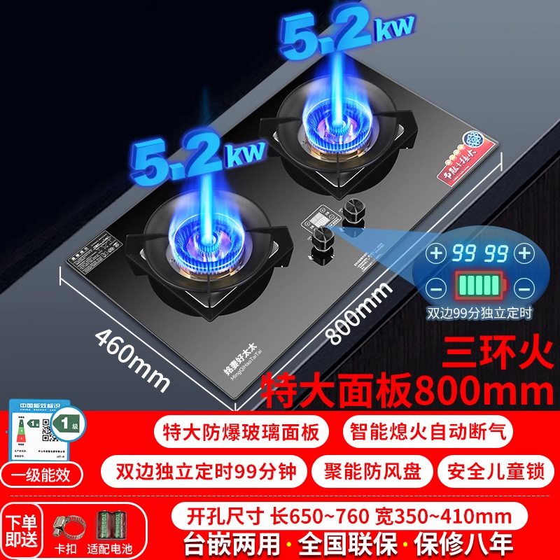 직접 분사 맹렬한 화재 800 대형 패널 에너지 수집 방풍 + 타이밍 기능