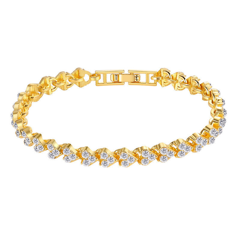 Elegantes Römisches Herzarmband Mit Kristallen Für Damen_voghion.com