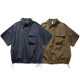 Summer Mountain Style Outdoor Quick-drying Japanese Style Retro Short-sleeved Polo Shirt Men's and Women's Loose Half-sleeved Work Shirt