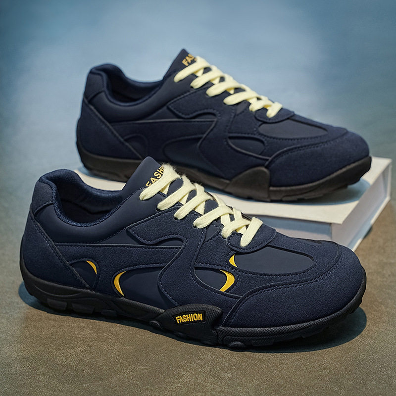 Giày sneaker nam cổ thấp nhẹ nhàng, mũi tròn, dây buộc phía trước, phong cách tối giản — KR 226m Trắng, KR226 xanh vàng
