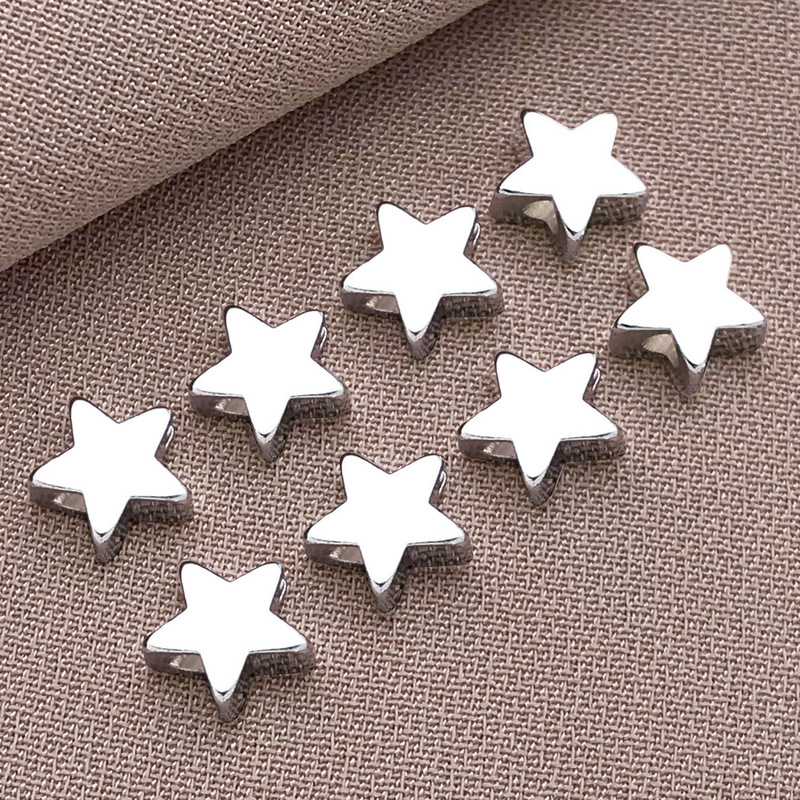 18K ゴールデン光沢のある五芒星ムーンラブビーズ DIY ジュエリーアクセサリーピアスビーズネックレスブレスレットスペーサー|undefined
