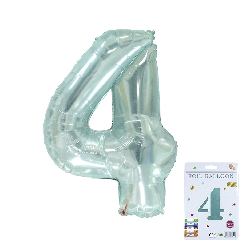 Globo digital de 32 pulgadas, embalaje de tarjeta de papel independiente, versión estadounidense, película de aluminio delgada, embalaje fino, papel de aluminio, globo de cumpleaños