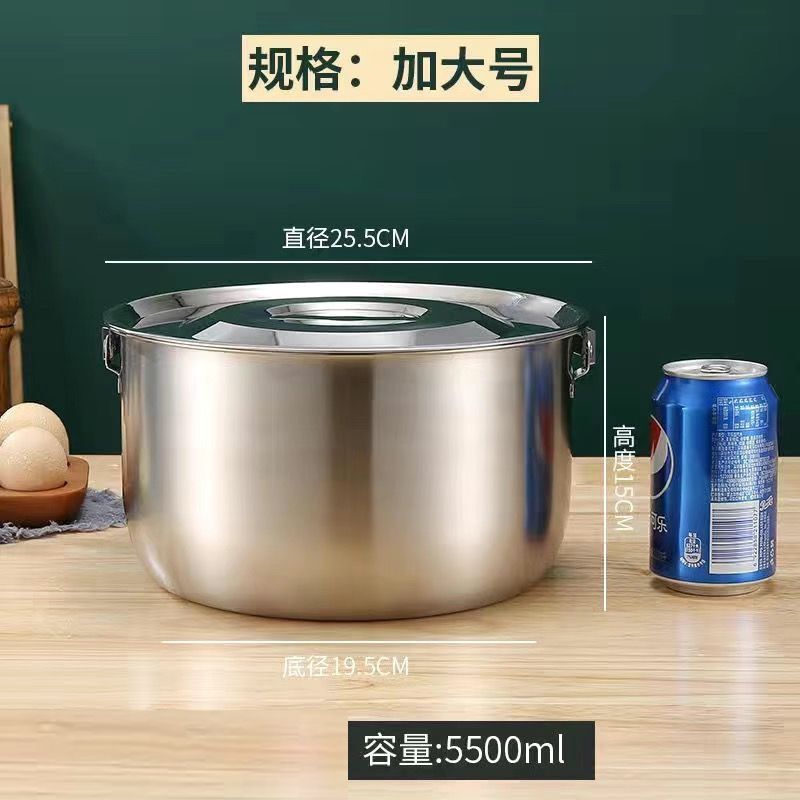 蓋付き 304 ステンレス鋼オイル盆地、食品グレードのラードタンク、高温耐性キッチン家庭用オイル貯蔵タンク、商業用調味料盆地|undefined