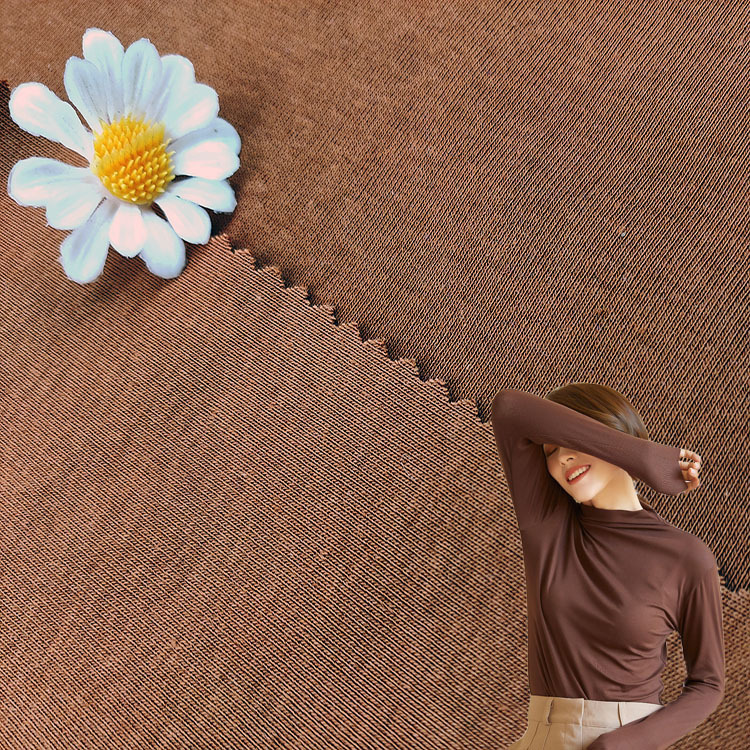 40s1*1精棉罗纹蚀毛210克 氨纶弹力双面针织布 服装领口袖口面料