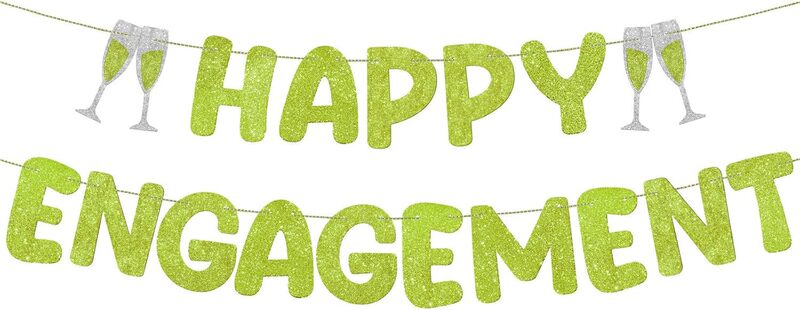 婚约ハッピープルフラッグHappy Engagementピンク婚约ハッピープルフラッグ独身パーティー装饰|undefined
