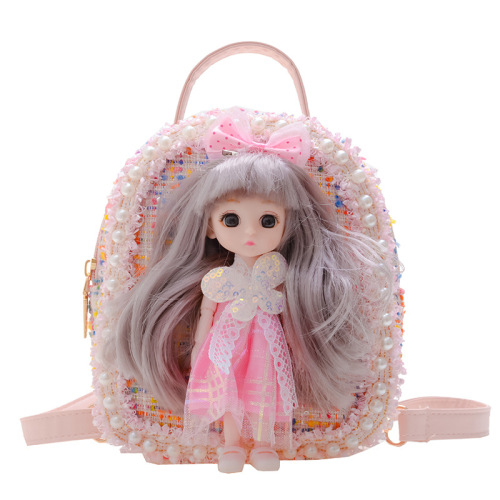 Children's Crossbody Bag Cute and Trendy Girls' Bags  New Fashion Multi-functional Princess Girls' Backpack