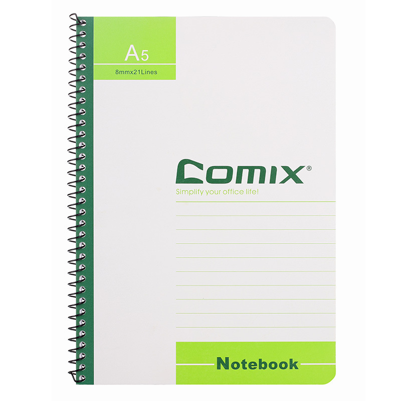 Qixin Coil Book C4515 A5 노트 스파이럴 메모장 80 페이지 코일 노트