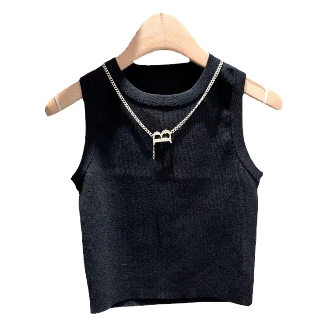 Los niños de verano nuevo estilo coreano simple chaleco Yuantong sin mangas stretch slim fit ropa interior de moda chaleco del todo-fósforo
