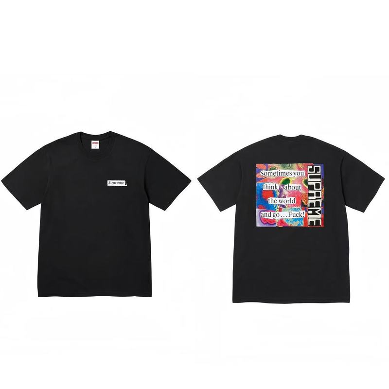 クロスボーダーファッションとトレンディなシュプリームレタープリントラウンドネック半袖ユニセックスストリートファッションTシャツドロップシッピング|undefined