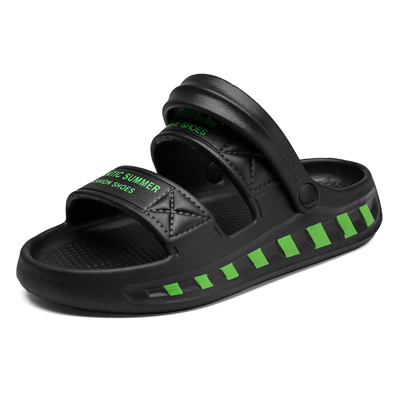 야외 샌들 남성 여름 야외 착용 미끄럼 방지 두꺼운 단독 모디-듀얼 사용 스포츠 슬리퍼 남성 비치 신발
