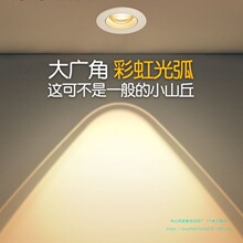 彩虹山丘射灯嵌入式家用客厅led防眩筒灯新款洗墙灯双眼皮cob