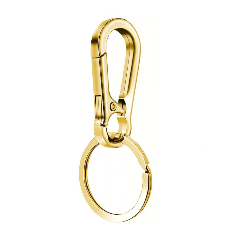 ユニセックスシンプルクラシックメタルキーホルダー亜鉛合金ウエストキーチェーンリングアクセサリー取り外し可能な組み合わせ|undefined