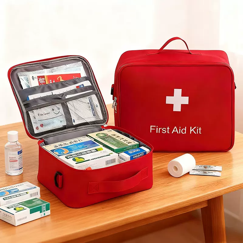 旅行便携式医疗急救包手提布艺健康包防疫包家用大容量药品收纳包