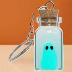 义乌咖亿 万圣节漂流瓶夜光幽灵钥匙扣包包扣The Adopt a ghost n