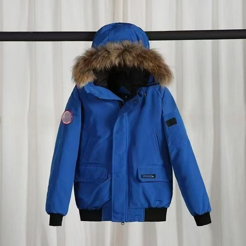 大鹅飞行员夹克羽绒服男01款短款外套男女童加厚保暖防水防风外贸|undefined
