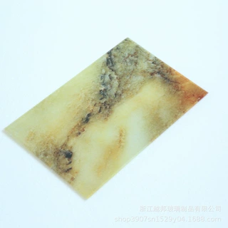 图案自选优质彩印大理石纹玻璃 方形圆形异形耐刮钢化玻璃面板