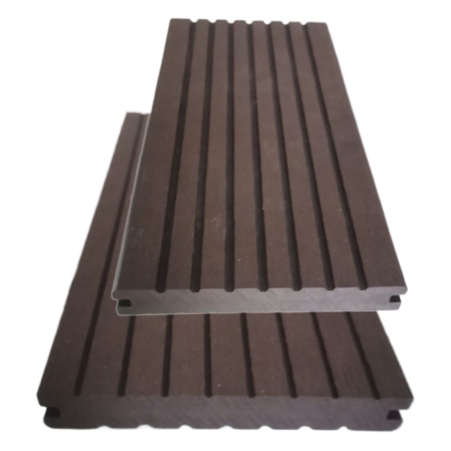 Madera de plástico WPC piso tablón al aire libre camino de madera de plástico 140*22 a prueba de humedad y moho piso balcón al aire libre terraza decoración material