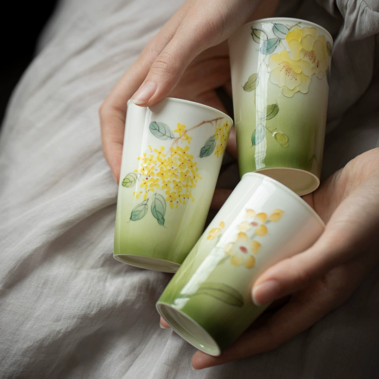 Tea cup, ceramic small modern set handmade, Cola, simple and elegant design, Chinese style