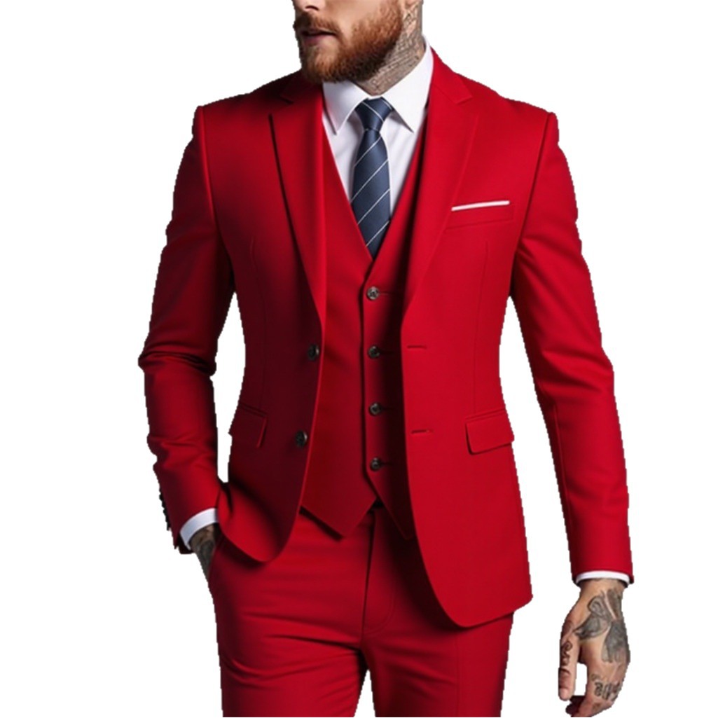 Completo da uomo professionale, casual e formale, tre pezzi, per lavoro, ufficio, sposo, abito da sposa_voghion.com