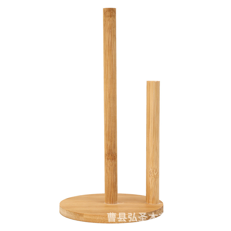 En stock de bambú titular de pañuelos de cocina restaurante vertical de madera rollo de papel de almacenamiento de plástico estante perezoso trapo titular