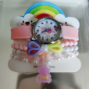 Rainbow children's bracelet handmade beaded new watch random