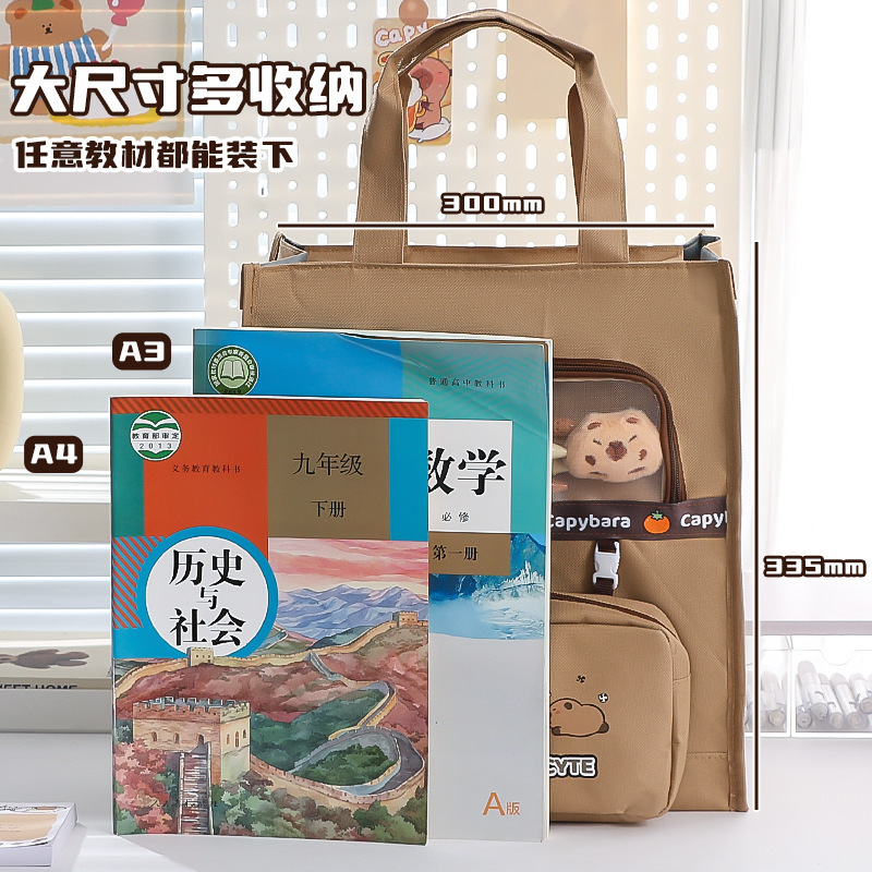 Bolso de matrícula de Kapibala Bolso de estudiante de escuela primaria Bolso de libro para estudiantes Bolso de recuperación de lona para niñas Bolso de libro