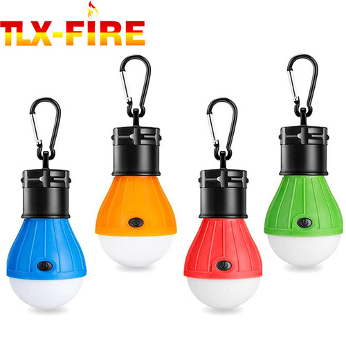 Camping bulb light outdoor tent light 3LED portable emergency signal light carabiner portable hook camping light