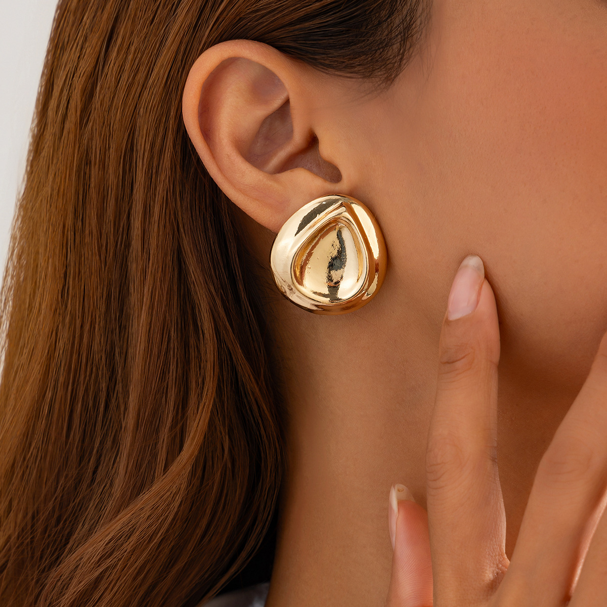 12g Weight Steel needle Ear Needle Material Drop Earrings, Ear Studs Classification 1 Pair Quantity Party, Street Occasion Alloy Material Geometric Pattern Women's Gender Polished Finish Plating Design Exaggerated, Punk Style 1 Pair Exaggerated Punk Geometric Plating Alloy Drop Earrings Ear Studs 52