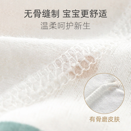 Baby and children's summer cotton pajamas, baby triangle robe, newborn boneless jumpsuit, crawling suit