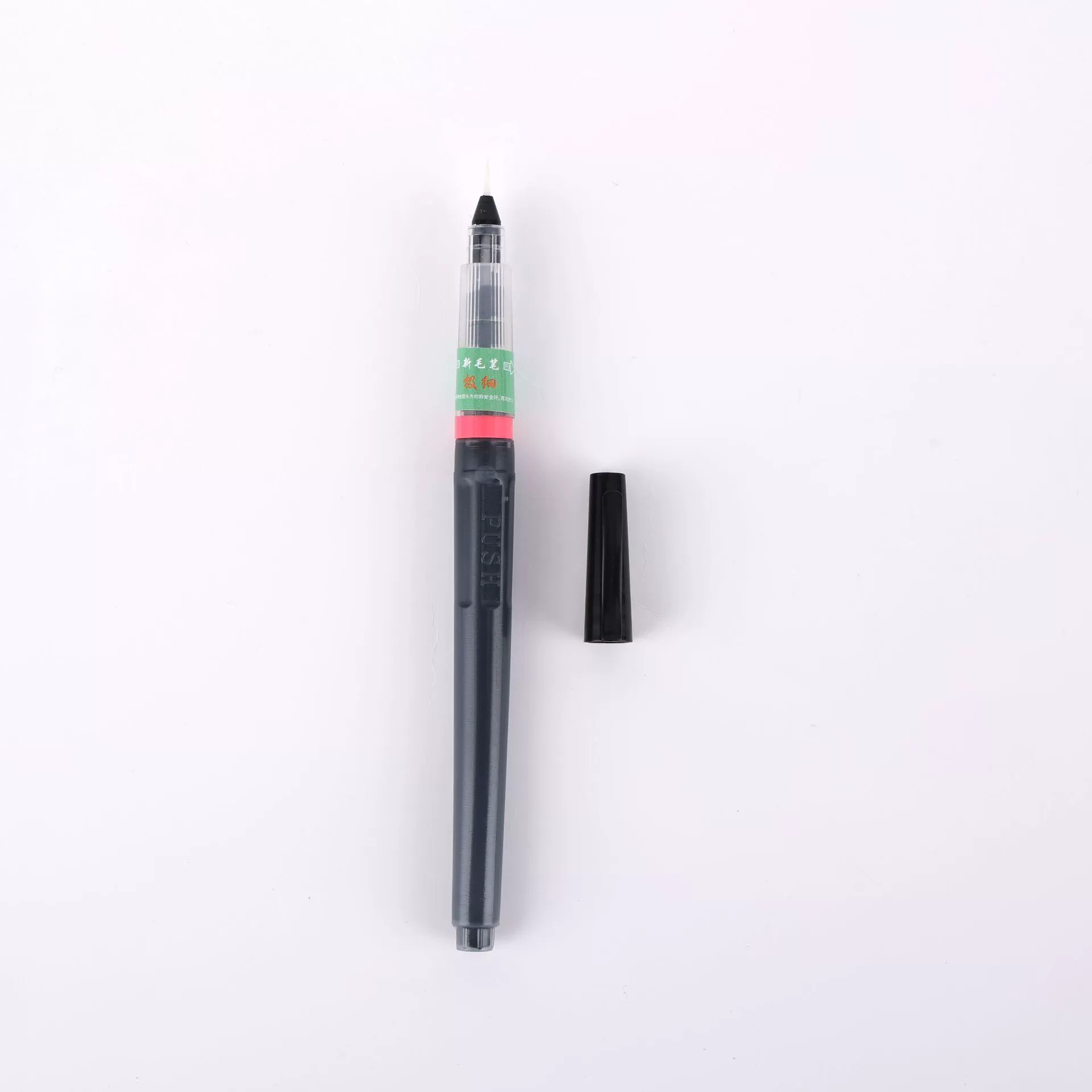 Soft writing brush pen refillable, calligraphy & fine-liner, multiple tip sizes (ink sac)