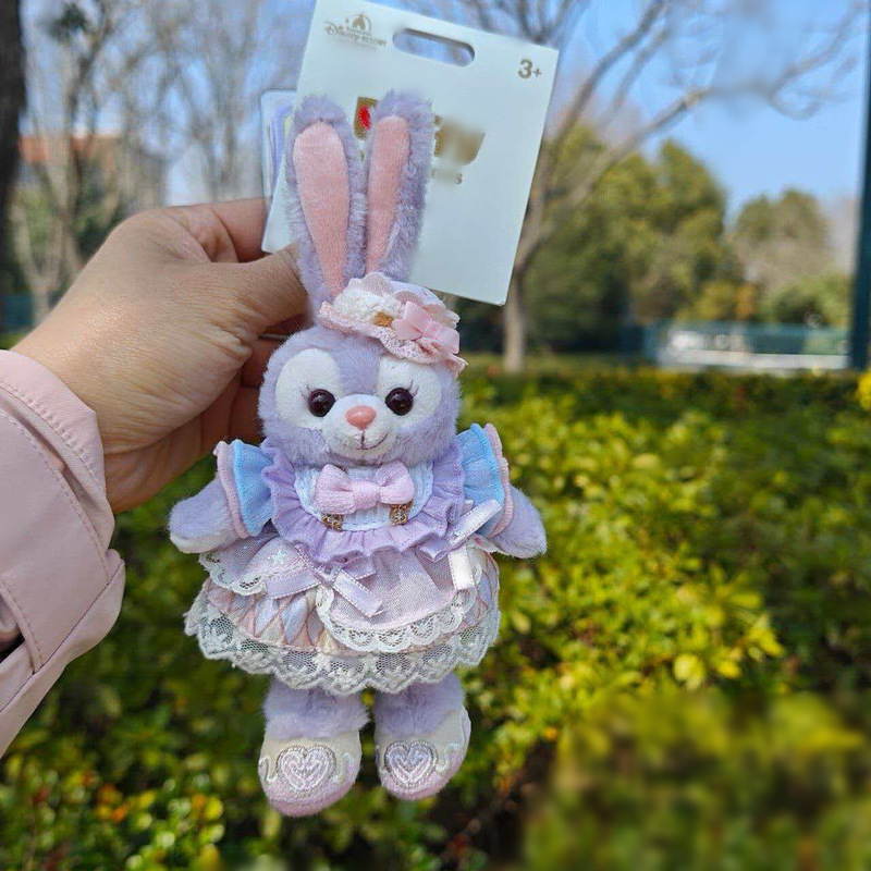 Lina Bell Fox School Bag Pendant Doll Cute Bag Pendant Doll Plush Keychain Gift for Women