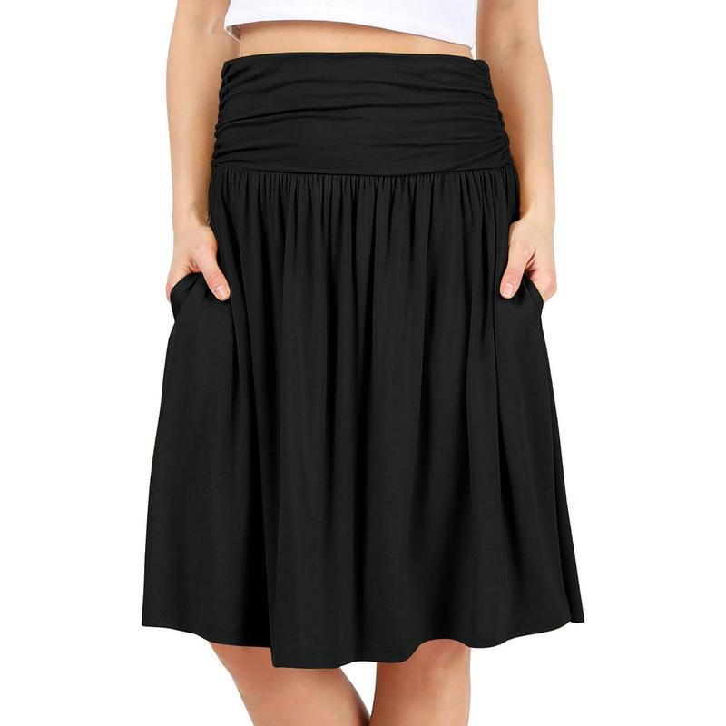 2025新款跨境代发女式常规和大码带口袋短裙跨境代发|ru