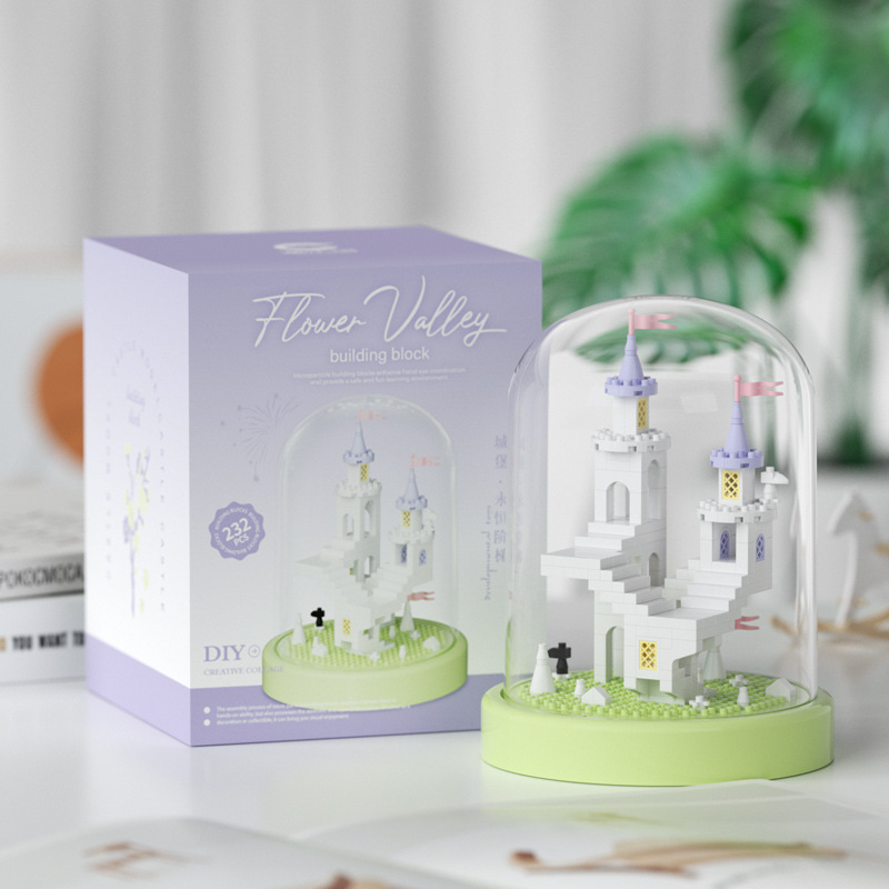 Caja de flores compatible con palabras clave de alta rosa bloques de construcción buquete de flores inmortales juguetes de ensamblaje ornamentos hechos a mano regalos de Año Nuevo