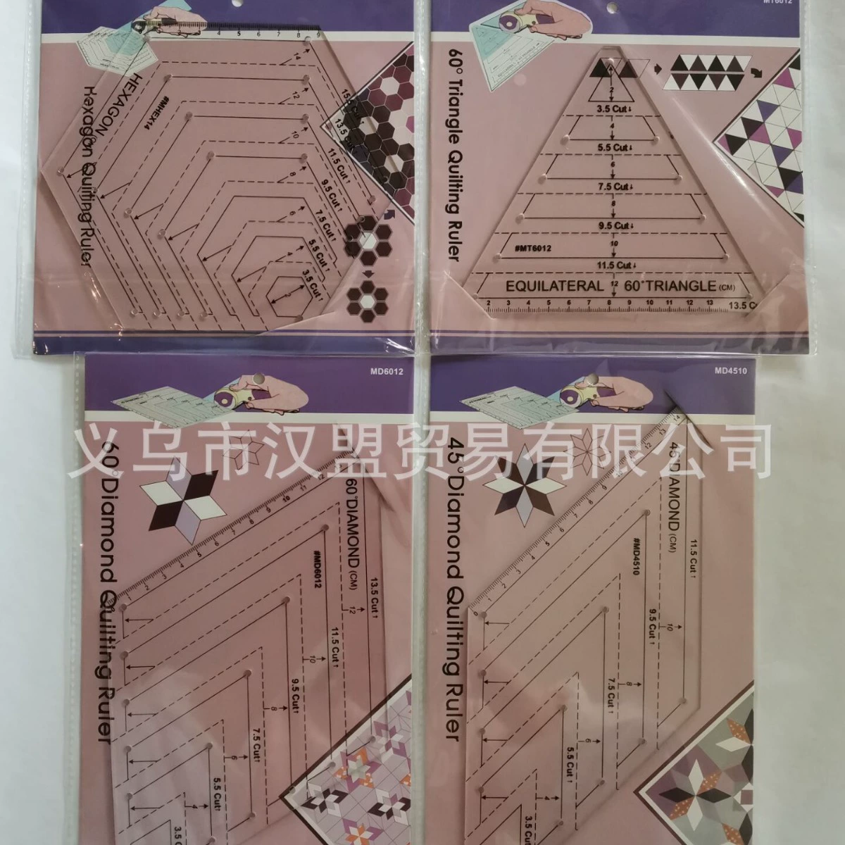 Алмазная Лоскутная линейка Инструмент для пэчворка Алмазная линейка Шестиугольная линейка DIY Лоскутная линейка