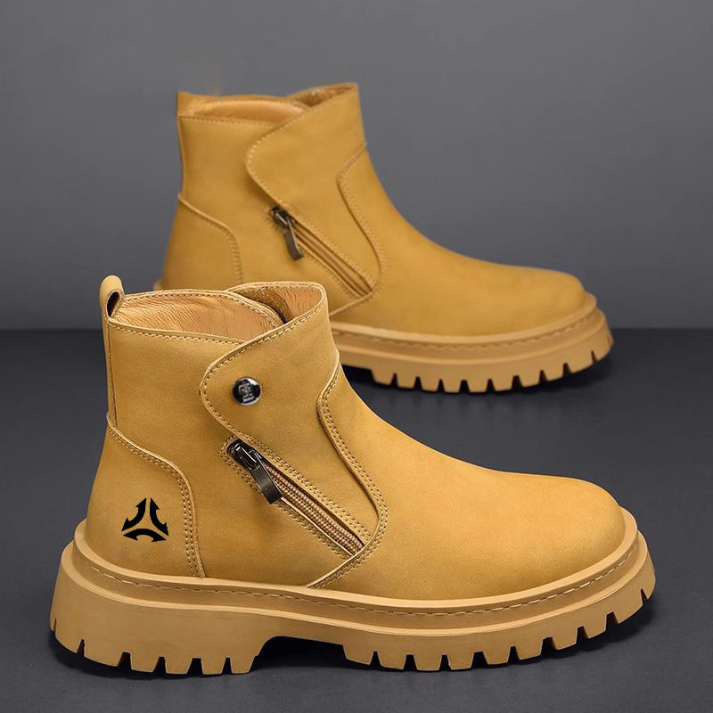 Boots Men's High-Top British Style Work Boots 2025 New Spring & Fall Men's Shoes Casual Rhubarb Chelsea Boots for Men Boots Men's High-Top British Style Work Boots 2025 New Spring & Fall Men's Shoes Casual Rhubarb Chelsea Boots for Men