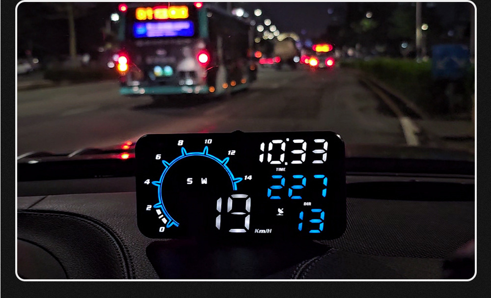 Cross-border high-definition digital display car monitor GPS universal car projector manufacturer in-stock HUD head-up display