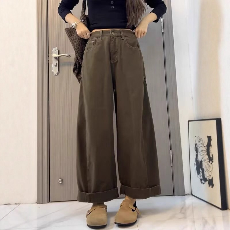 American-Style Wide-Leg Jeans for Women, 2025 Autumn and Winter New Pear-Shaped Body Loose Plus-Size Straight-Leg Xintang Pants American-Style Wide-Leg Jeans for Women, 2025 Autumn and Winter New Pear-Shaped Body Loose Plus-Size Straight-Leg Xintang Pants