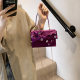 2024 winter new satin high-end evening bag factory direct supply fashion simple rhinestone ladies clutch bag