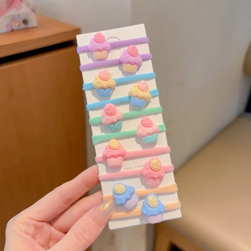 Dibujos animados para niños lindo pulgar lazo para el cabello bebé no daña el cabello cuerda alta elástico banda elástica cuerda para el cabello accesorios para el cabello