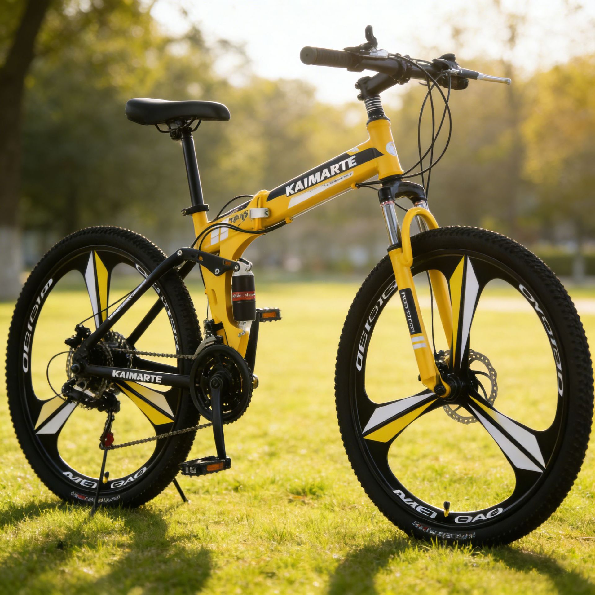 Bicicleta de Montaña Plegable al Por Mayor del Fabricante, Suspensión Trasera, Velocidades Variables, 26 Pulgadas, para Adultos, Estudiantes, Jóvenes y Viajeros