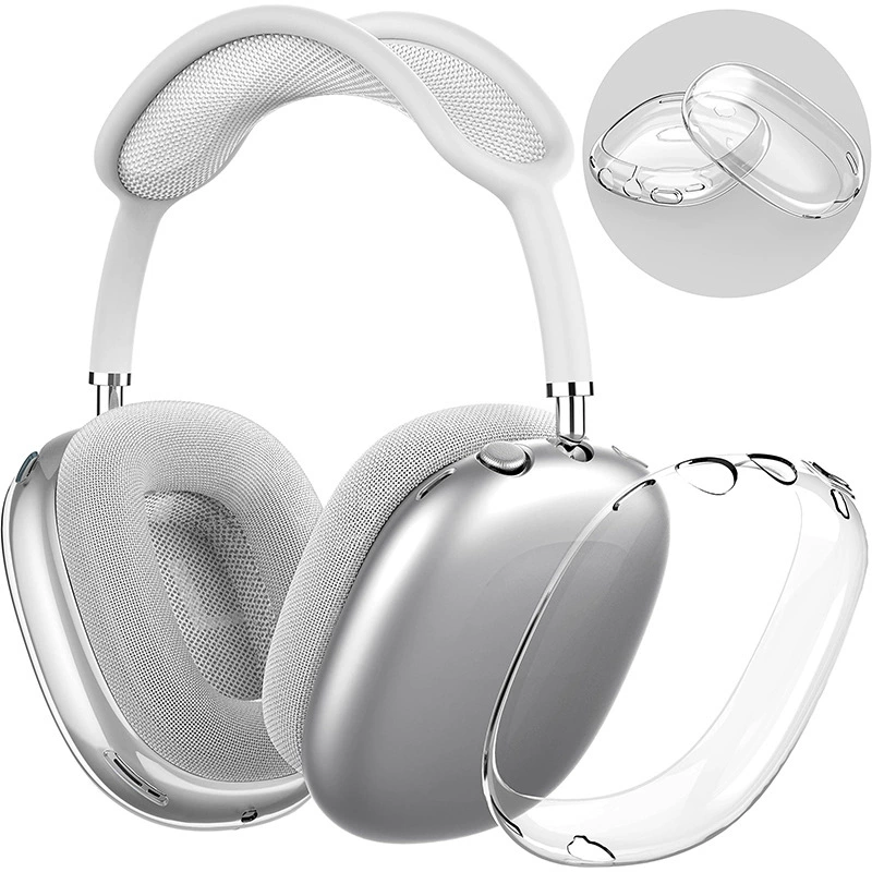 TPU прозрачный чехол для AirPods Max с крышкой на луче защиты, универсальные цвета