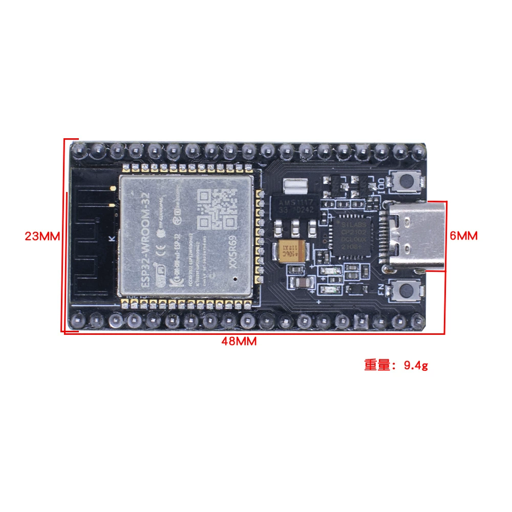 Плата разработки ESP32, интерфейс Type-C, модуль WiFi Bluetooth Wroom32D