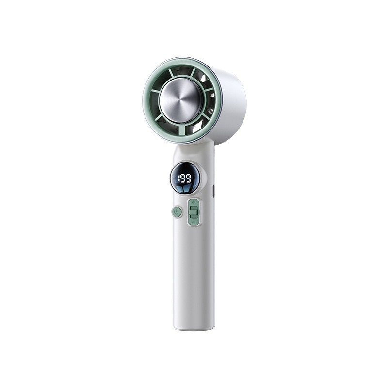 Ventilatore portatile ad alta velocità con turbina, ricaricabile tramite USB, per esterni, a semiconduttore, per raffreddamento rapido e compressione del ghiaccio._voghion.com
