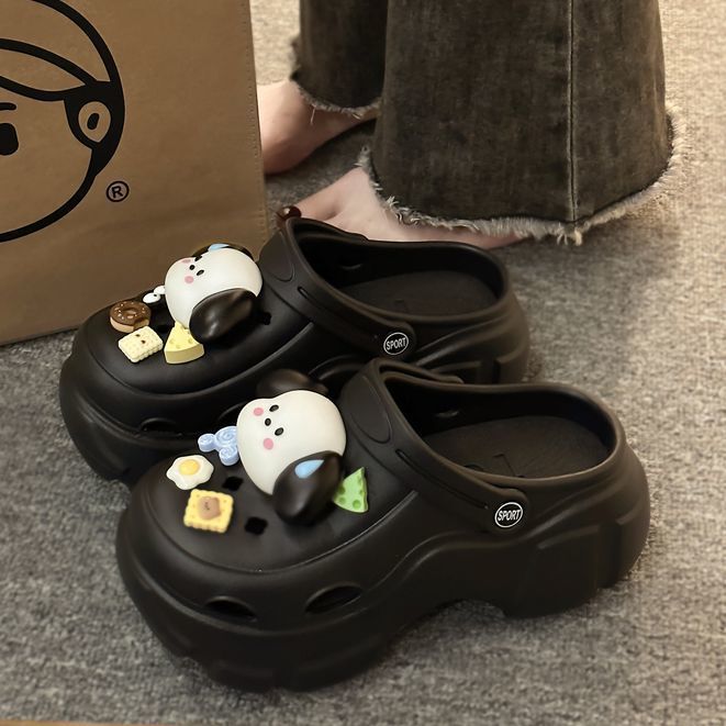 【可拆卸】足弓支撑夏季小清新eva厚底外穿减龄百搭防滑洞洞鞋女|undefined