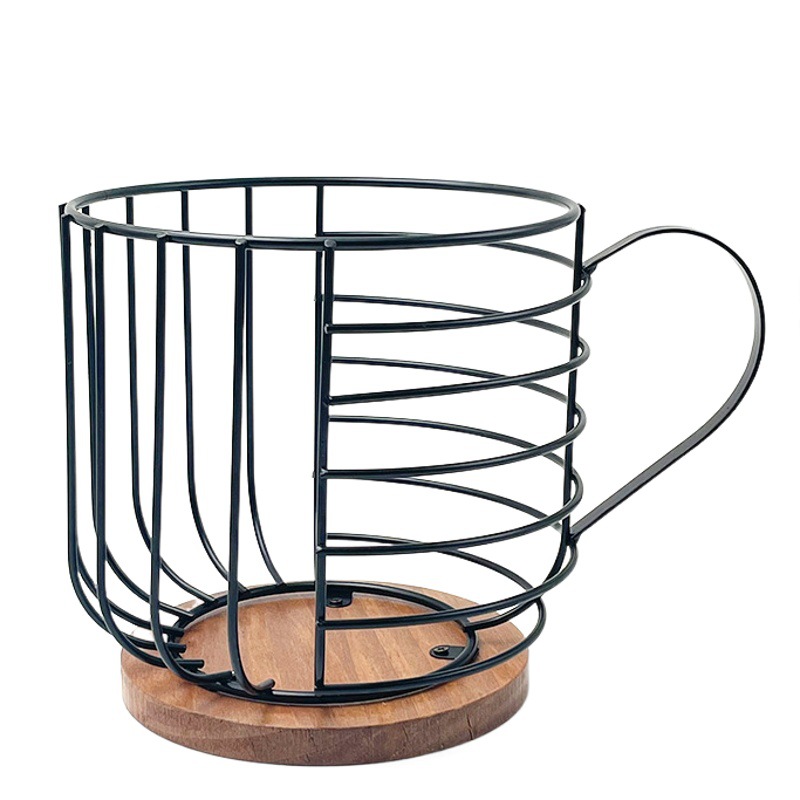 Fuente americana fabricante productos de hierro café Cápsula de almacenamiento estante taza forma Mesa cocina sala de estar cesta de almacenamiento