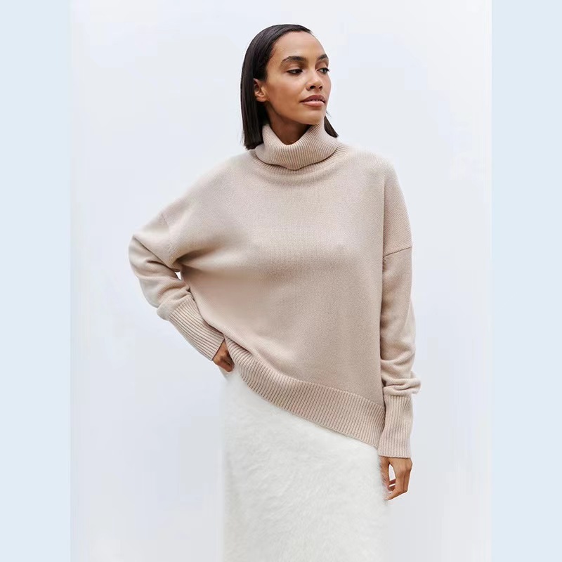 Luxury Alpaca Wool High-Neck Sweater – Ultra-Soft Anti-Pilling Pullover (S-XL, 16 Colors, Minimalist Chic Essential)_voghion.com