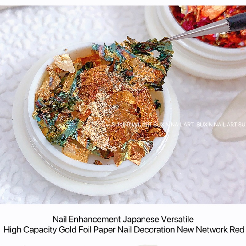 Japanese -style nail gold foil shining ultra -thin 2025 popular tin…