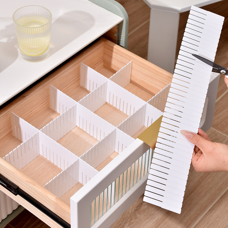 Drawer Storage Partition Board Free Combination Partition Partition Intimates Socks Plaid Plastic Partition Board