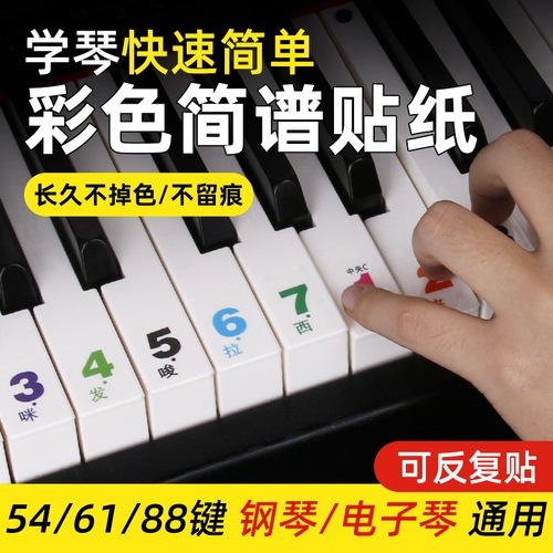 88-key 61-key 54-key children's beginner entry-level adult piano electronic keyboard simple notation tone keyboard transparent sticker