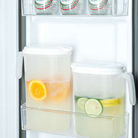 19N冷水壶塑料家用凉白开水罐瓶大容量耐热の冰箱侧面窄款冷水壶